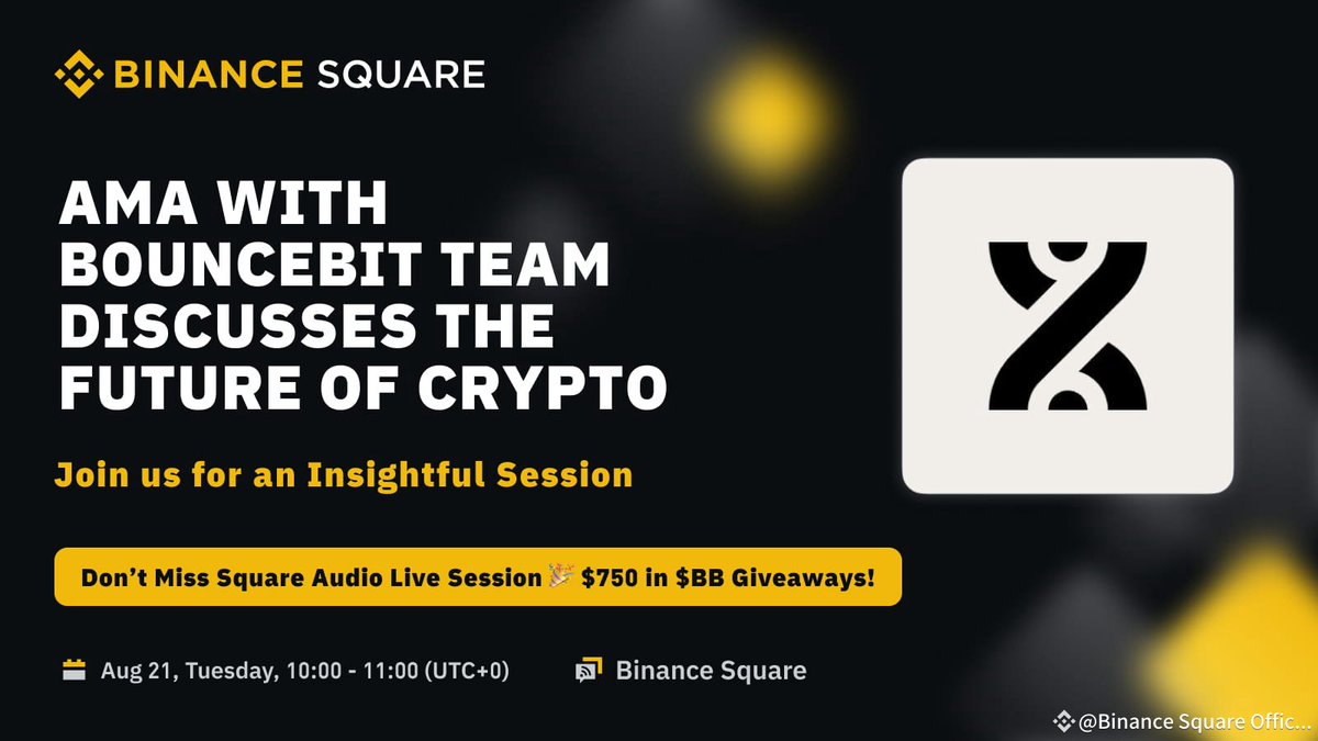 bouncebit's tweet image. #Binance Square has invited us to a Square Live AMA session! 

Join our CEO Jack Lu &amp;amp; COO Yuchen to learn more about CeDeFi and how it relates to the future of crypto.

🗓 Aug 20, 10AM UTC
🎁 $750 in $BB to be given away!
📍Binance Square

binance.com/en/square/post…