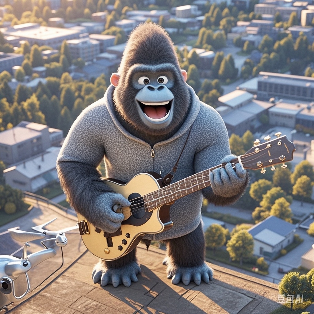 Augusti99279264's tweet photo. The cute little chimp holds the guitar, and the wonderful notes flow with his fingertips.

This picture makes people feel the spirit of life and the pursuit of beauty.👨‍❤️‍💋‍👨🙅🙅🙅🙅@GorillazIntern @GorillaMoverz  @movementlabsxyz https://t.co/f5OzOdacsC