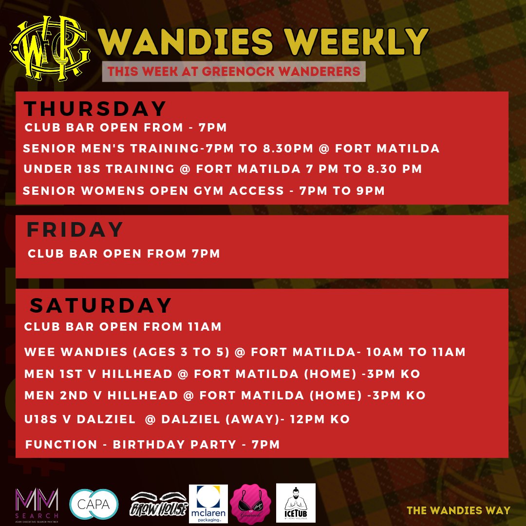 📰 Wandies Weekly 📰

Keeping you all in the know with what's happening at the club this week.

🔴🟡⚫️

#TheWandiesWay