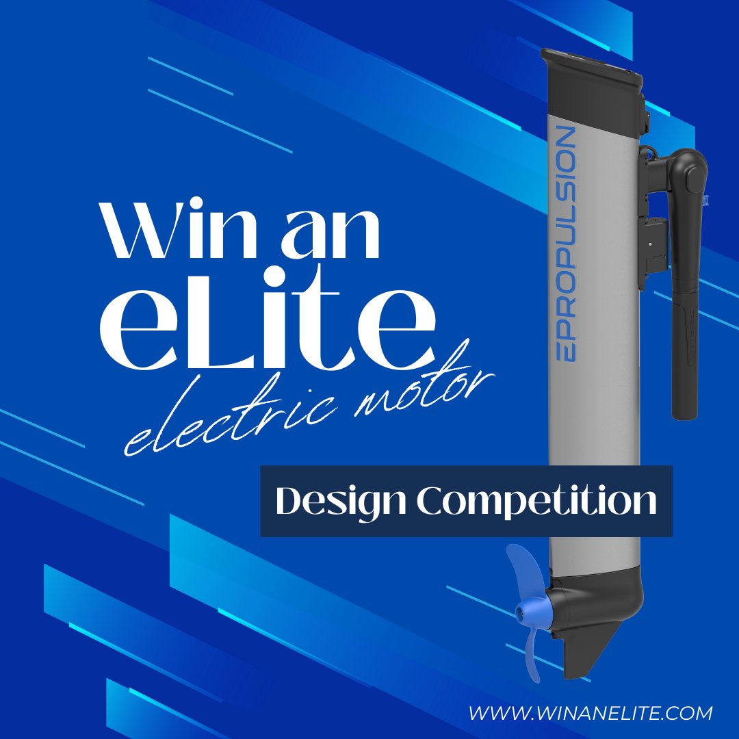 DESIGN COMPETITION WITH GREAT PRIZES 
Unleash your creativity and design a custom vinyl wrap for the eLite electric outboard. Enter now to WIN! 👉 bit.ly/3RIorCN

#winanelite #elitegiveaway #designcompetition