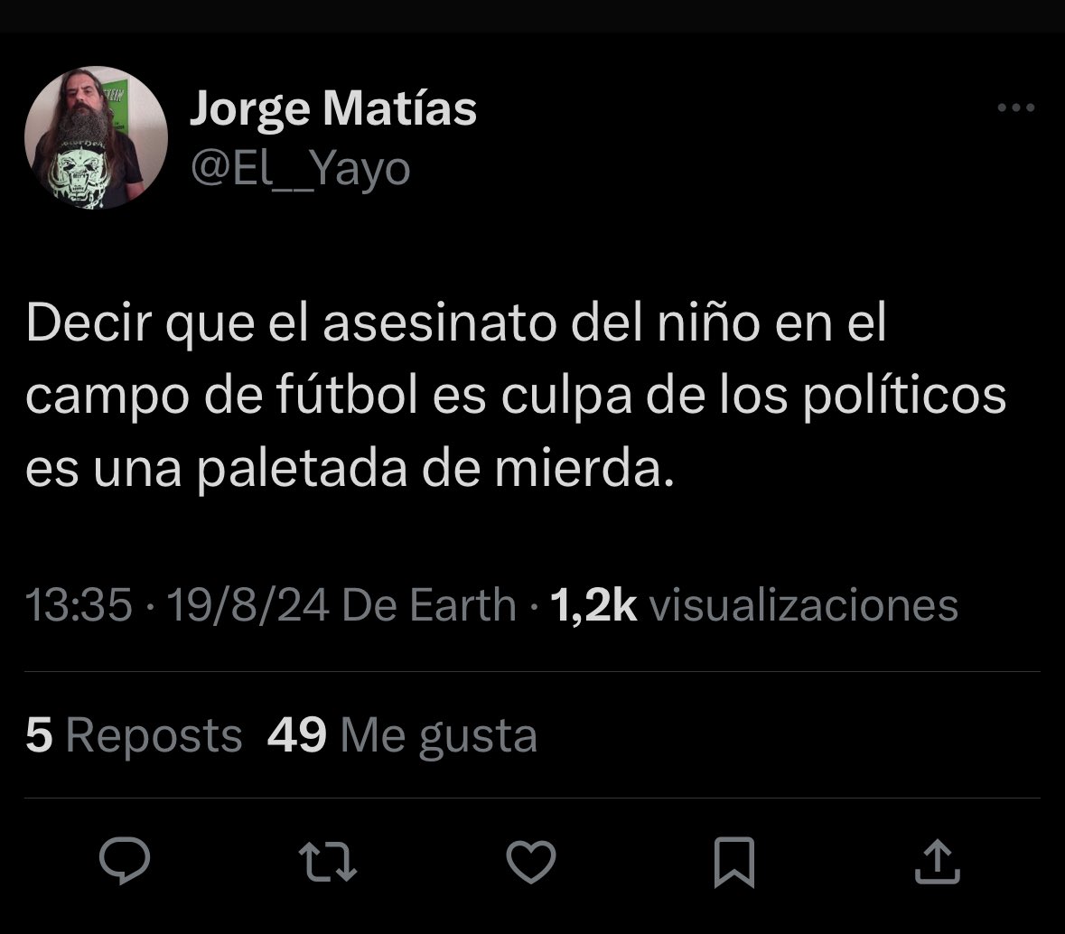 Si esto es lo que produce en seco no me imagino (sí) las majaronadas que diría cuando le daba al anticongelante.