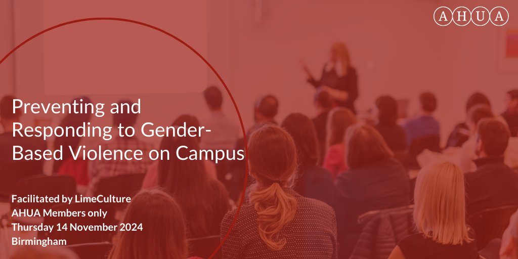 New workshop for AHUA members. 

AHUA members can now register to the Preventing and Responding to Gender-Based Violence on Campus Workshop which will focus specifically on exploring the role of senior University leaders in driving a whole-institution approach to preventing and