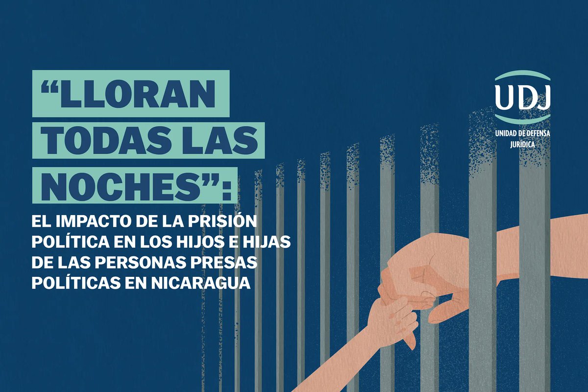 _NicaraguaLucha's tweet photo. [Informe de la Unidad de Defensa Jurídica #UDJ ]

Lloran todas las noches: El impacto de la prisión política en las hijas e hijos de las #PersonasPresasPolíticas en #Nicaragua.

#NiñasNiñosAdolescentes #DerechosHumanos 

ℹ️Conoce más, aquí: https://t.co/sy0xY4Hrxp https://t.co/3cY0TJi6KV