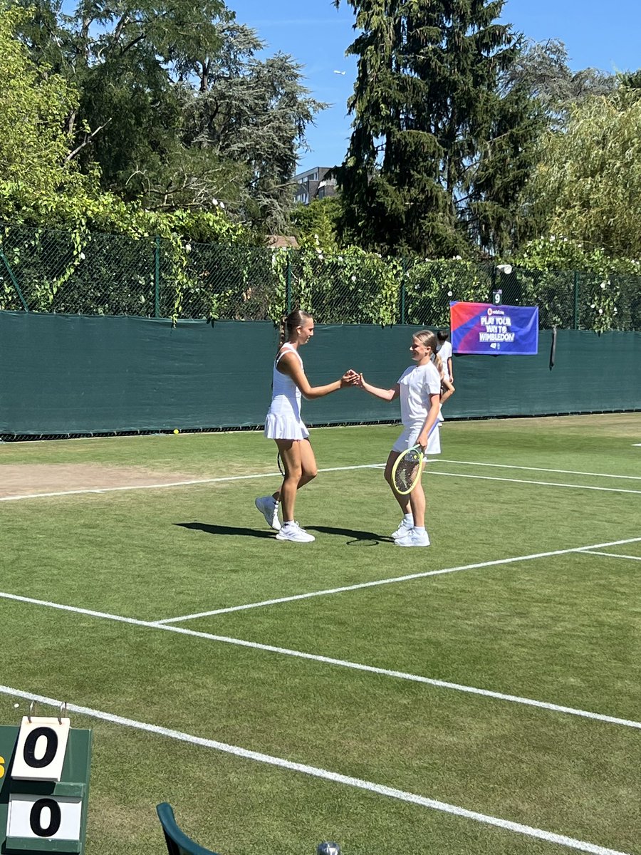 Olivia and her friend Grace had an amazing experience playing  U18GD at <a href="/Wimbledon/">Wimbledon</a> #playyourwaytowimbledon
<a href="/LTACompetitions/">LTA Competitions</a> 
<a href="/VodafoneUK/">Vodafone UK</a> 
<a href="/RalphAllenBath1/">Ralph Allen School</a> 
<a href="/AvonTennisUK/">Avon Tennis UK</a> 
<a href="/TeamBathTennis/">TeamBath Tennis</a>