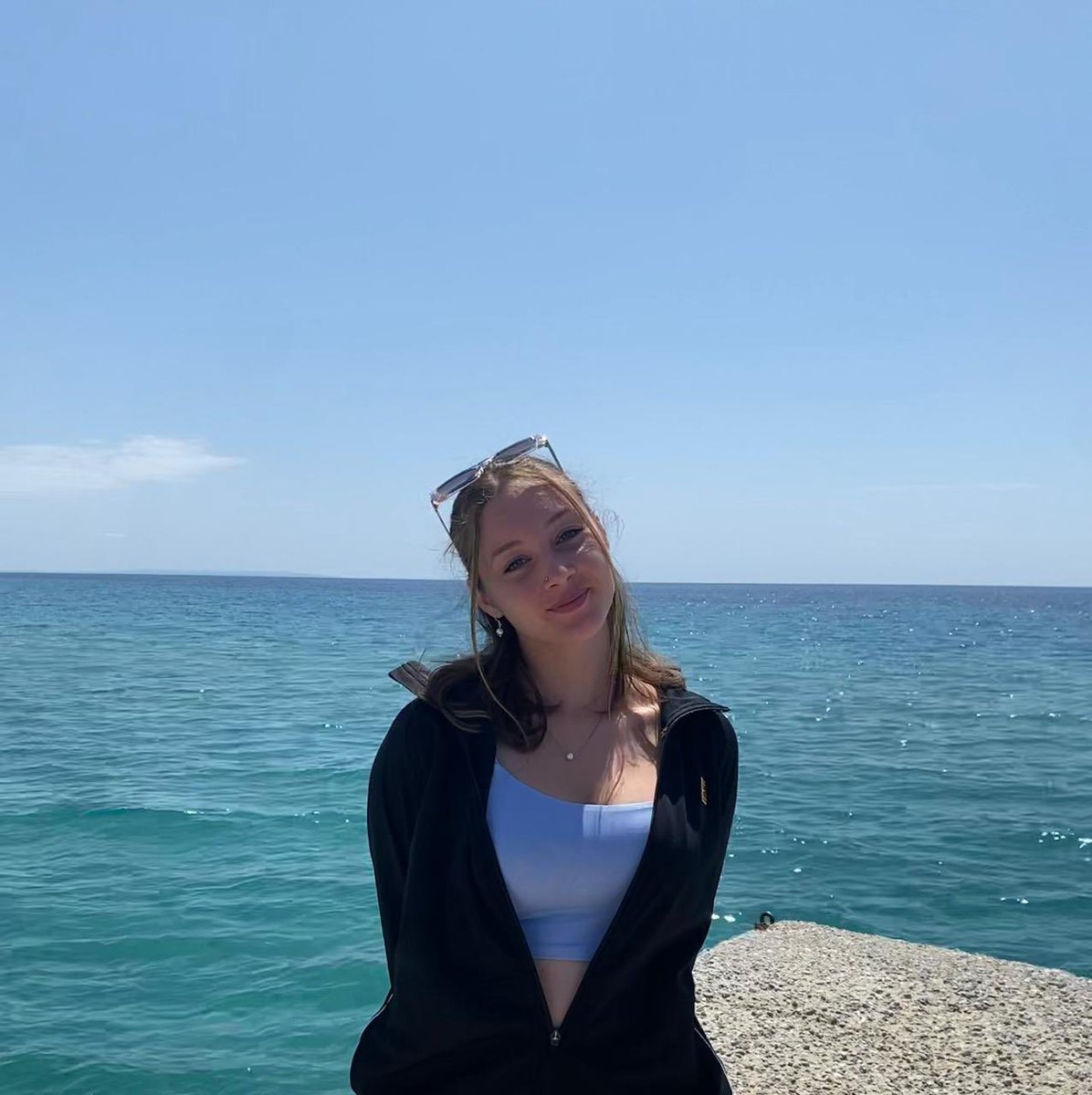 DeltaStateTenn's tweet photo. Happy welcome week! Freshman Elena Palioura enjoyed her summer visiting Kalikratia beach in Greece 🇬🇷 and now has arrived in Cleveland! 

Click the link to support Elena and the team this season! https://t.co/GrwOfWIjzX https://t.co/EVaQ69z4f7