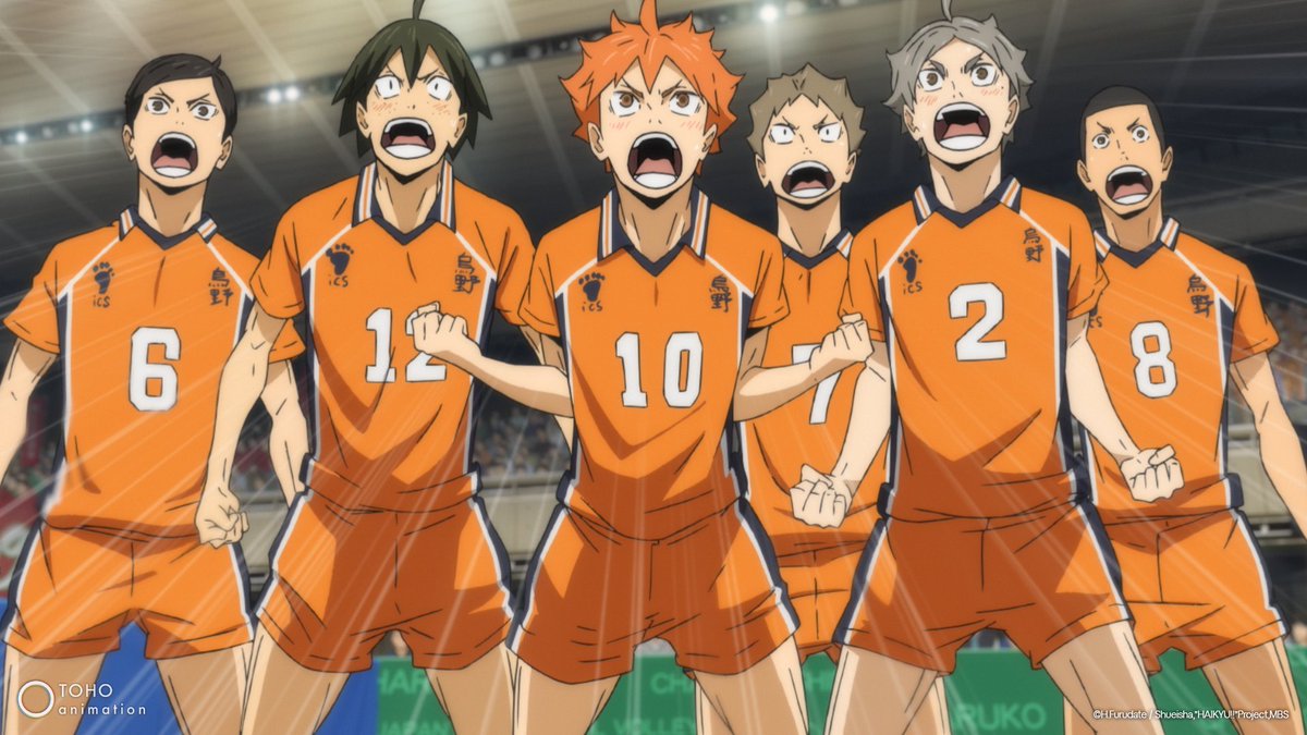 Orange is the color of determination. Show us your team spirit by sharing your favorite Karasuno moment! 🏐🧡🖤 #HaikyuuDay