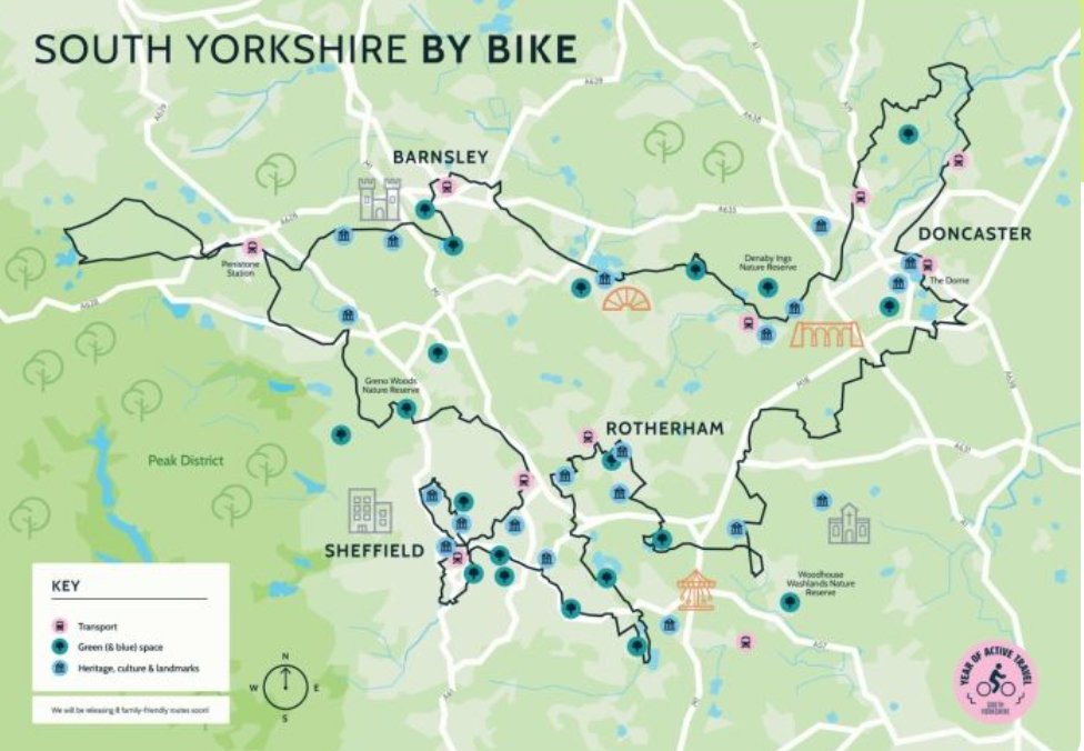 A new 250km bike route has been unveiled, South Yorkshire by Bike, taking in every corner of the region.

Designed to encourage communities to get cycling, it includes family friendly sections for people of all ages and abilities to explore.

#SYbybike #SoYo #cycling #Sheffield