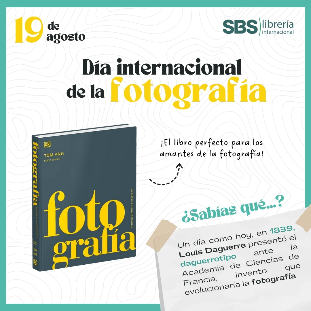 LibreriaSBS's tweet photo. Celebra el Día de la Fotografía con este libro de Tom Ang. Sumérgete en la historia, alcances y avances hasta la fotografía digital del siglo XXI.
¡El libro perfecto para todo amante de la fotografía! 
Encuentra este y más títulos en ➡️ :https://t.co/jlVK6t1wQw https://t.co/oV2BD6LK3L
