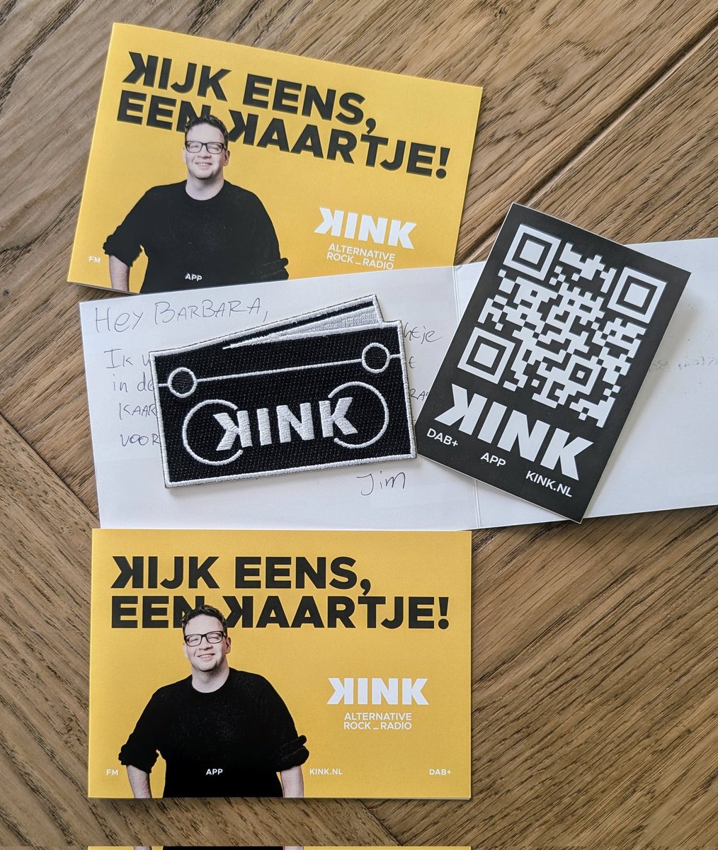 Hoe leuk om een kaartje te ontvangen van je favoriete radiozender <a href="/KINKpuntnl/">KINK</a> Dank je wel <a href="/JimVorwald/">Jim Vorwald</a> Super toffe actie