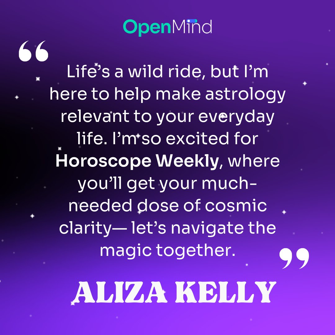 OpenMind (@openmindstudios) on Twitter photo OpenMind is excited to welcome renowned astrologer and best-selling author @AlizaKelly! New episodes of "Horoscope Weekly" are available now on <a href="/ApplePodcasts/">Apple Podcasts</a> and @SpotifyPodcasts.
#HoroscopeWeekly #AlizaKelly #Astrology #Zodiac #NewPodcast #OpenMindStudios
OpenMind is excited to welcome renowned astrologer and best-selling author @AlizaKelly! New episodes of "Horoscope Weekly" are available now on <a href="/ApplePodcasts/">Apple Podcasts</a> and @SpotifyPodcasts.
#HoroscopeWeekly #AlizaKelly #Astrology #Zodiac #NewPodcast #OpenMindStudios
