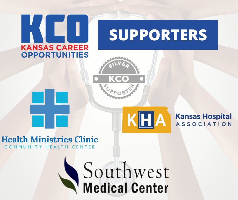 Rural Health (@ruralhealthks) on Twitter photo A big THANK You to our 2024 Kansas Career Opportunities (KCO) Silver supporters <a href="/HMCKansas/">Health Ministries Clinic</a>, <a href="/kansashospitals/">Kansas Hospital Assc</a> & the <a href="/SWMCMedCenter/">Southwest Medical Center</a>.
Meet your next health care provider Sept. 4 in Kansas City, Oct. 3 in Wichita & Oct. 24 in Salina!
kumc.edu/kco A big THANK You to our 2024 Kansas Career Opportunities (KCO) Silver supporters <a href="/HMCKansas/">Health Ministries Clinic</a>, <a href="/kansashospitals/">Kansas Hospital Assc</a> & the <a href="/SWMCMedCenter/">Southwest Medical Center</a>.
Meet your next health care provider Sept. 4 in Kansas City, Oct. 3 in Wichita & Oct. 24 in Salina!
kumc.edu/kco