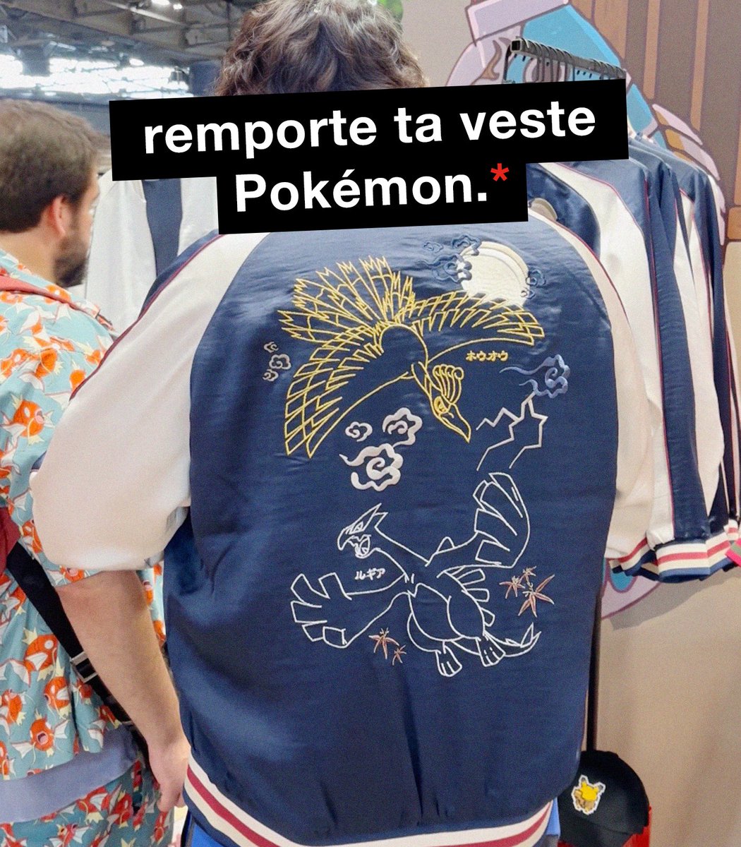 celio's tweet image. 🍀 CONCOURS : Puisque vous avez explosé le stock Japan Expo 🇯🇵, tout le monde n’a pas réussi à avoir sa veste Pokémon.
Mais heureusement le CM a retrouvé un dernier carton 😀

Pour tenter de remporter ta veste Pokémon :
-&amp;gt; Commente ton Pokémon préféré
-&amp;gt; Follow @celio 🔥
Tirage…