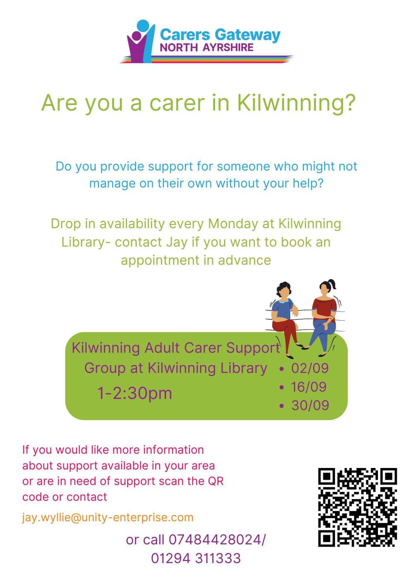 North Ayrshire Carers (@na_carers) on Twitter photo Find out what's happening in Kilwinning for unpaid carers.
Contact Jay <a href="/CarersGatewayNA/">Carers Gateway North Ayrshire</a> for more information. Find out what's happening in Kilwinning for unpaid carers.
Contact Jay <a href="/CarersGatewayNA/">Carers Gateway North Ayrshire</a> for more information.