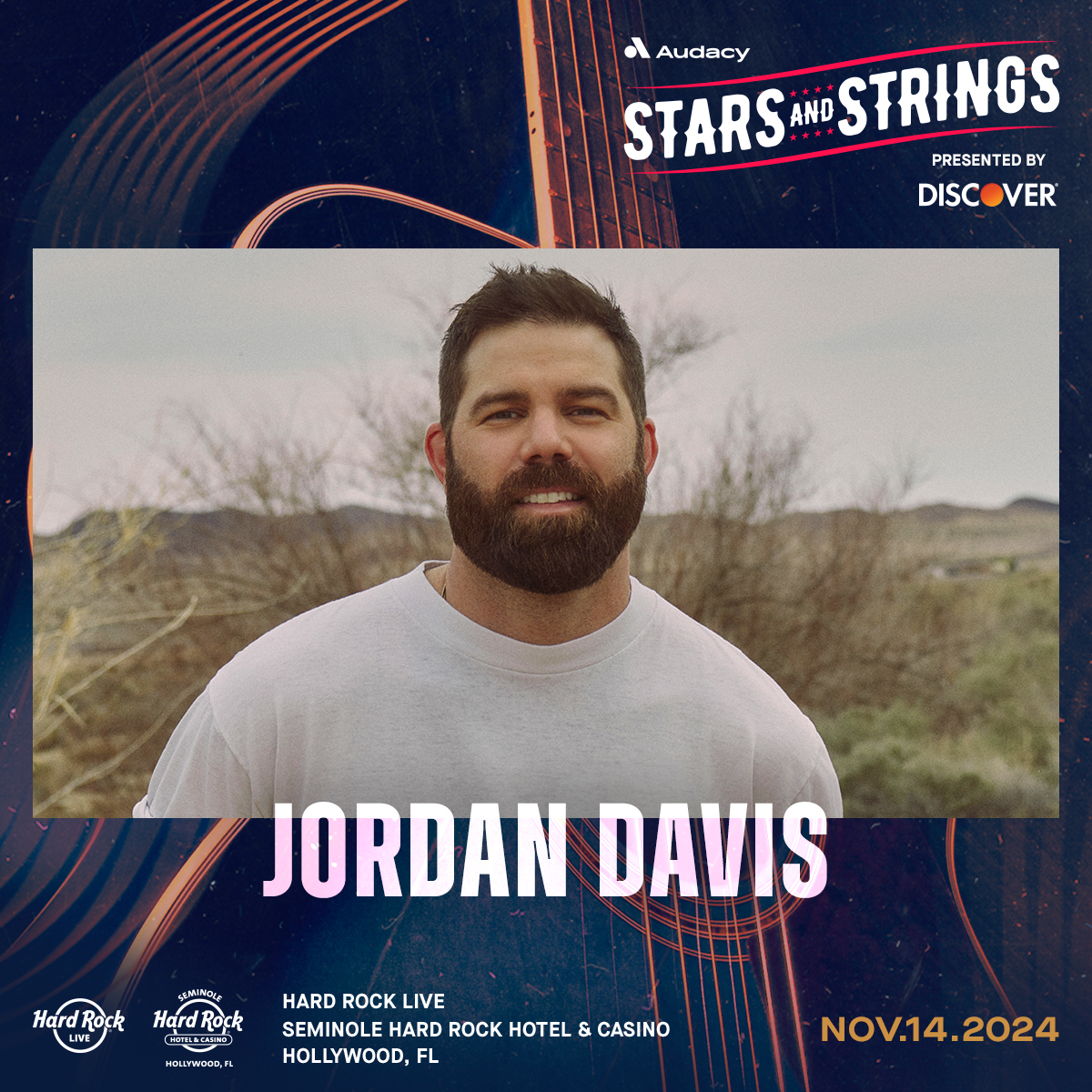 Playing <a href="/Audacy/">Audacy</a>’s Stars &amp; Strings, in partnership with @FoldsOfHonor at <a href="/HardRockHolly/">Seminole Hard Rock Hollywood</a> on Nov. 14th! Tickets go on sale Friday at 10am ET, see you there 👊🏼 #StarsAndStrings starsandstrings.com