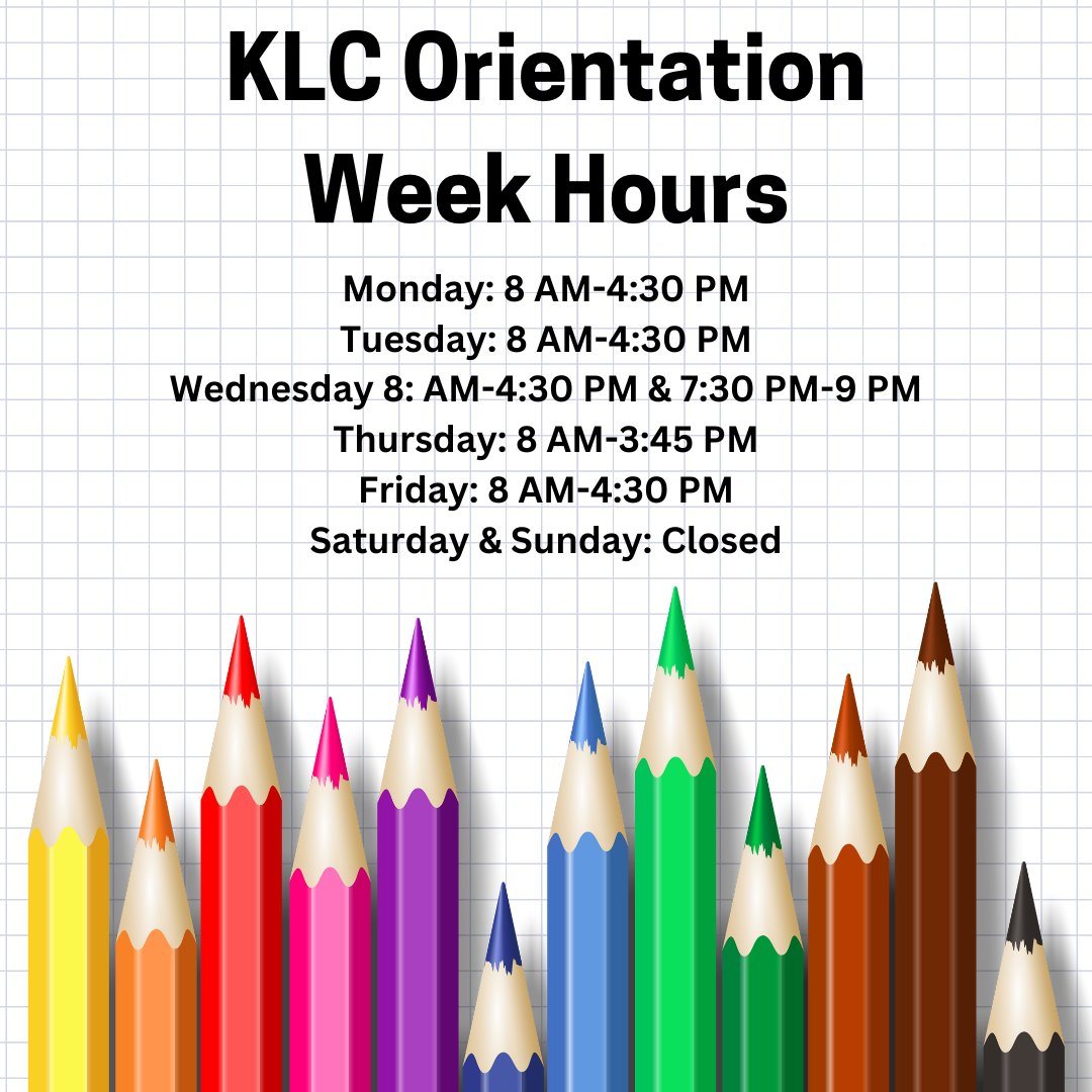 Welcome back, Spires! Stop by the KLC Wednesday night for Orientation Game Night or anytime for help this week during Orientation!