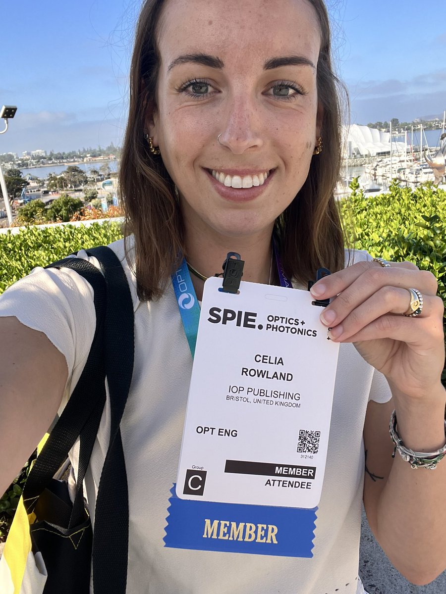 JPhys Photonics (@jphysphotonics) on Twitter photo This week publisher <a href="/CeliaMayRowland/">Celia Rowland</a> is in sunny San Diego for #SPIEOpticsPhotonics - let us know if you’re here and have time to chat about finding a home for your research by publishing with JPhys Photonics! 🫱🏼🫲🏽 🌞 This week publisher <a href="/CeliaMayRowland/">Celia Rowland</a> is in sunny San Diego for #SPIEOpticsPhotonics - let us know if you’re here and have time to chat about finding a home for your research by publishing with JPhys Photonics! 🫱🏼🫲🏽 🌞