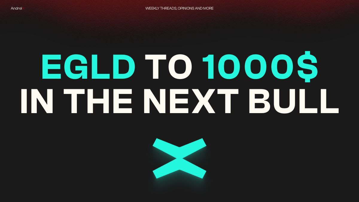 $EGLD will be worth $1000 in 2025.I truly believe this.  Take a piece of paper and write "EGLD will be worth $1000 in 2025"  Place it somewhere where you can see it often and read it loud once a day when you're calm. Think of it and it will materialize. #EGLD #MULTIVERSX🔥🔥🔥