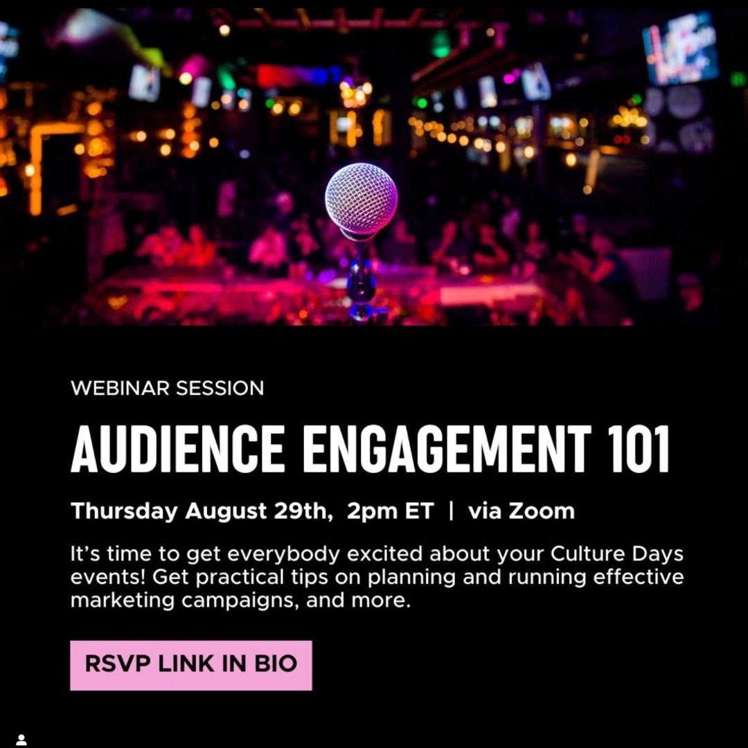 Learn how to get your community to take notice 🚀 Join us on Thursday, August 29th, at 2pm ET for a webinar packed with marketing and media tips to make your events stand out.

Link in Bio -see you there!