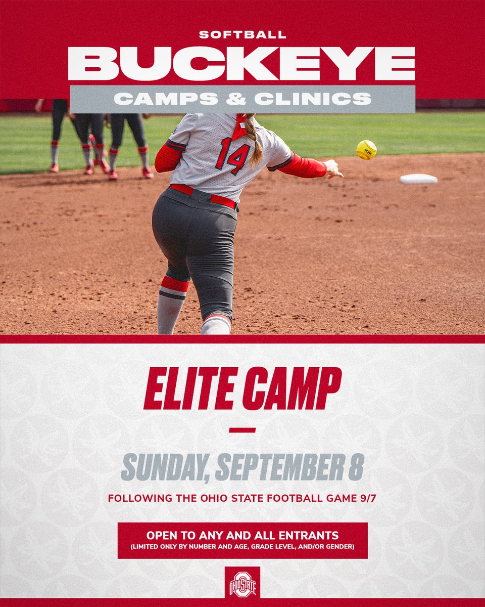 Ohio State Softball (@ohiostatesb) on Twitter photo ππππ ππππ πππ ππππππππ π₯
We want to see YOU at our upcoming camps; don't miss out on your opportunity to receive instruction from Ohio State coaches & players! More info β¬οΈ
Register: go.osu.edu/SBCamps24
Info: go.osu.edu/SBCampInfo
#GoBucks ππππ ππππ πππ ππππππππ π₯
We want to see YOU at our upcoming camps; don't miss out on your opportunity to receive instruction from Ohio State coaches & players! More info β¬οΈ
Register: go.osu.edu/SBCamps24
Info: go.osu.edu/SBCampInfo
#GoBucks