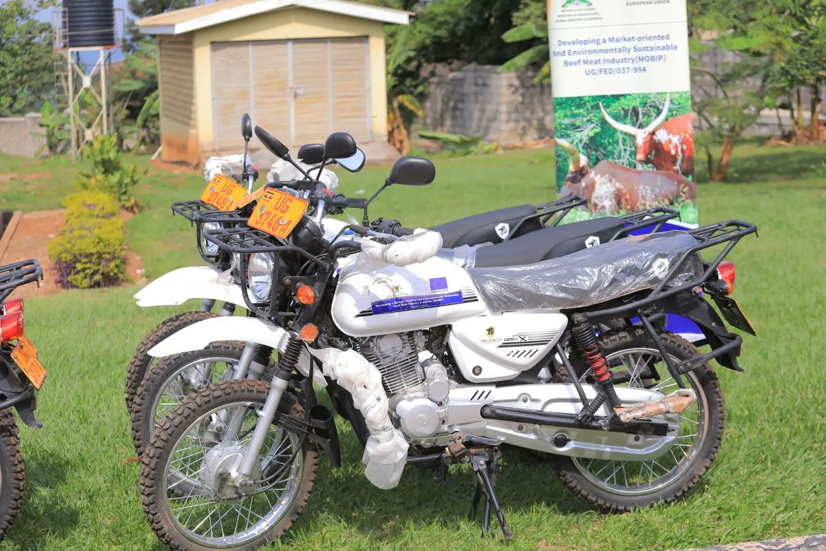 Hon. <a href="/FrankTumwebazek/">Frank K Tumwebaze,MP: Isaiah 41: 11</a> the Minister of <a href="/MAAIF_Uganda/">MAAIF 🇺🇬</a> today 19th August, 2024 handed over motorcycles to districts in Central and Southwestern Uganda that will facilitate extension services to the farmers.