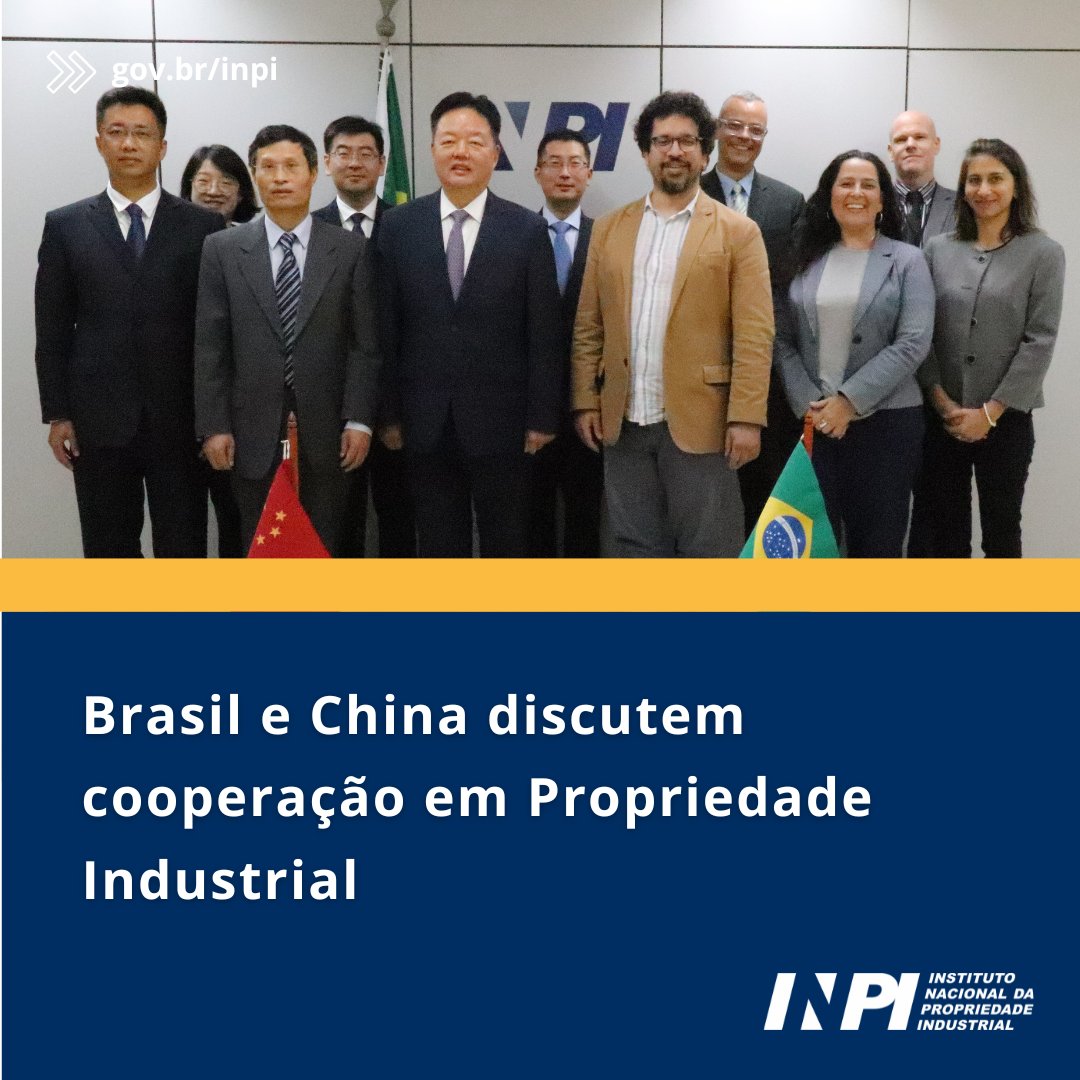 O INPI e o Instituto Chinês de Propriedade Intelectual (CNIPA) tiveram reunião no dia 16/08, no Rio de Janeiro, para discutir cooperação nesta área. Entre os temas em debate, estavam o sistema de marcas, exames prioritários de patentes e ferramentas de Tecnologia da Informação.