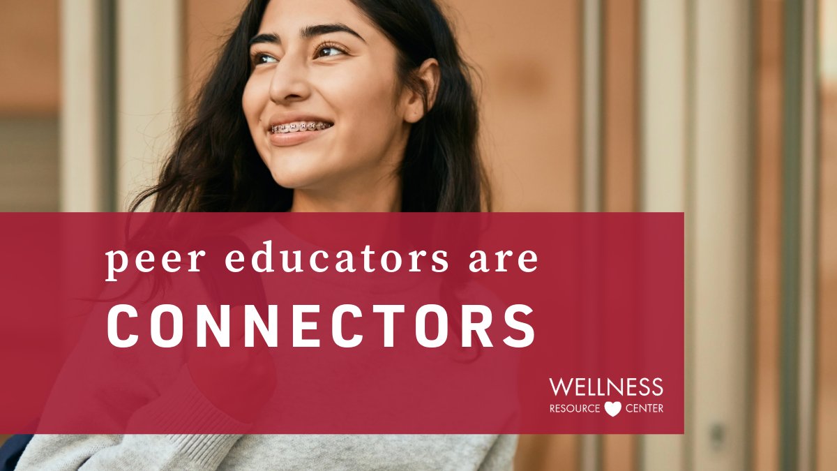 📣The WRC is recruiting Peer Educators! 📣📣

Peers learn active listening skills to support fellow students navigate challenges, like making friends on campus.

Interested in learning more? Sign up for a group screening session at the link in our bio 🔗