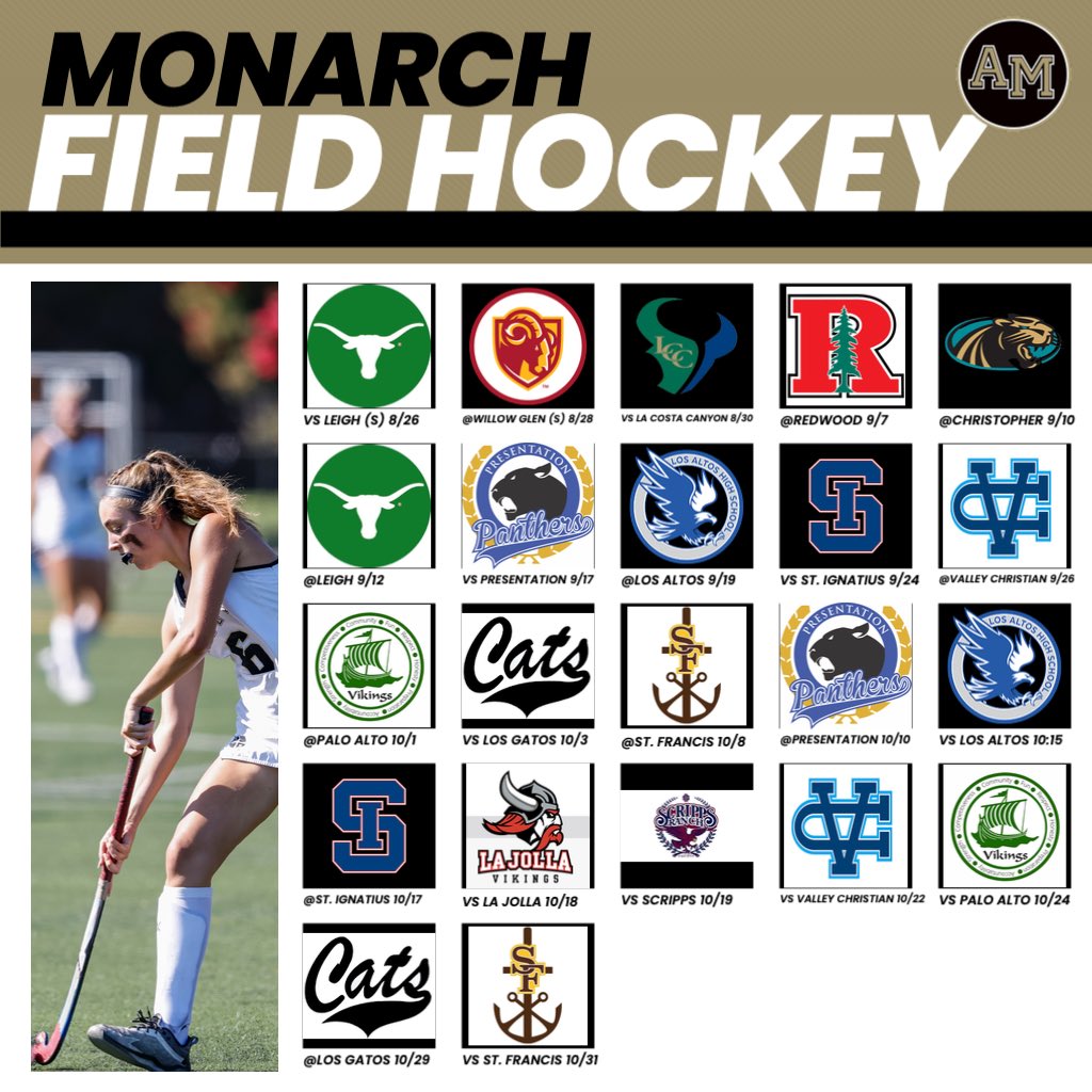 Monarch field hockey starts a week from today with their first scrimmage at home. Regular season opens up on August 30th vs La Costa Canyon. Excited to watch the team compete. #GoMonarchs