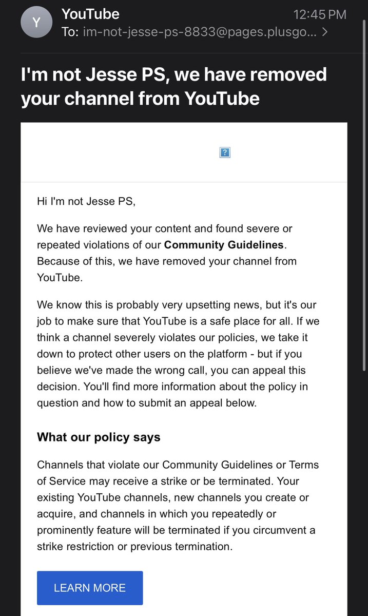 I had no strikes. I was given no explanation for my termination. My last video was manually approved as suitable for all advertisers. <a href="/TeamYouTube/">TeamYouTube</a>  can I just get an actual reason? 

youtube.com/channel/UC79AW…