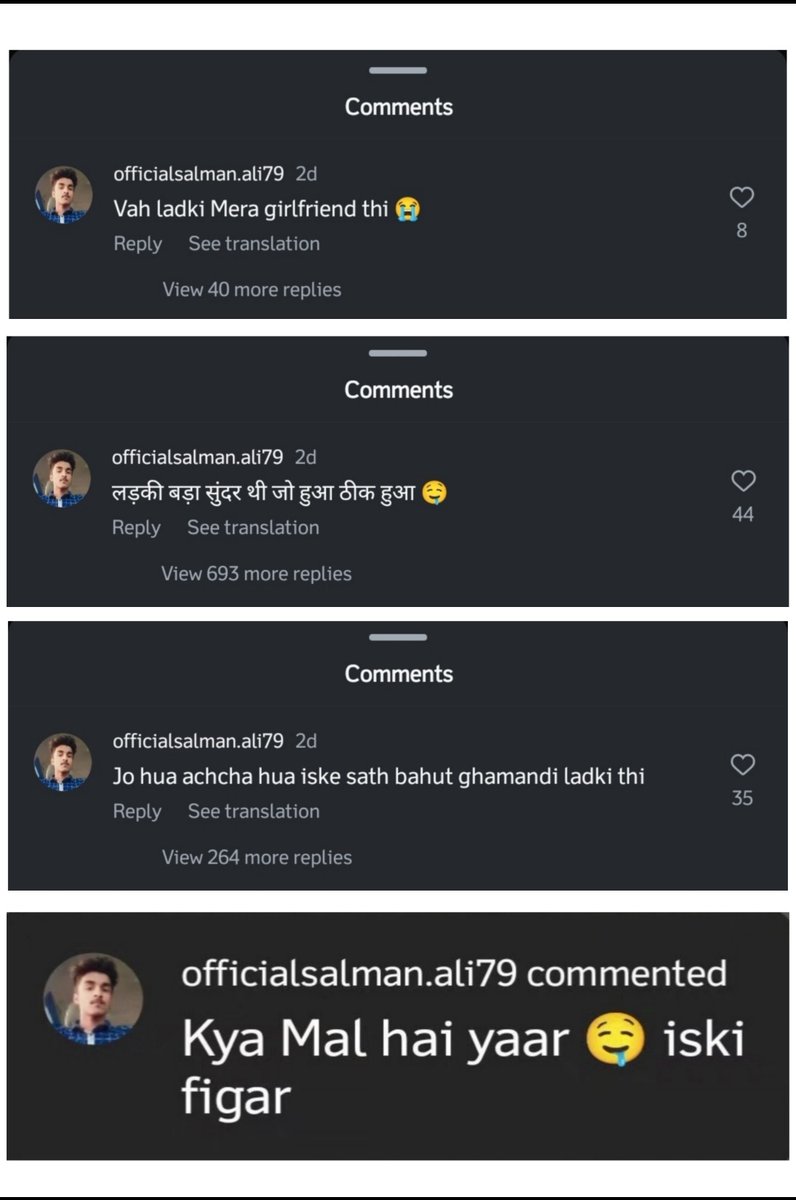 hellarious3003's tweet photo. See this guy comments on moumita debnath post 😡 its not tolerable now! 

#justiceformoumitadebnath
#JusticeForMoumita
#JusticeForRGKar

@WBPolice @MumbaiPolice @randomsena @AskAnshul @zoo_bear @Uppolice @UPGovt @Cyberdost @AsianDigest @KPDetectiveDept https://t.co/Hr4QpvLrfv