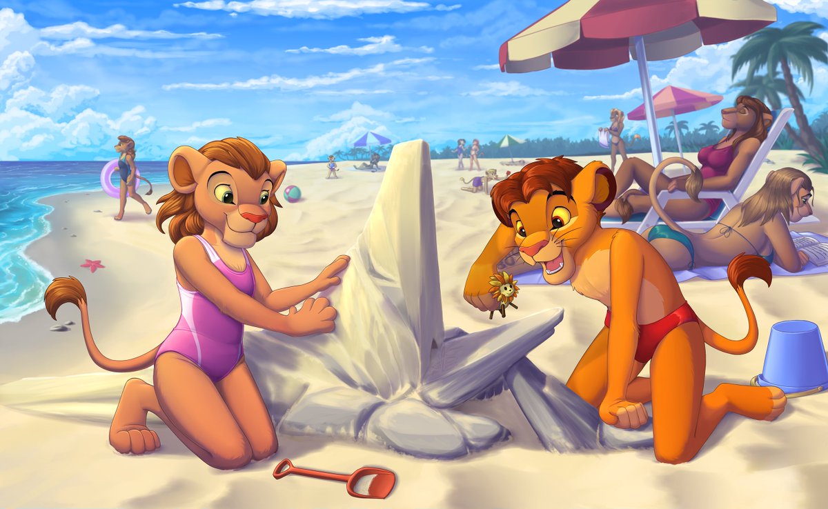 #lionking Experimental art about haircuts for lionesses in anthro form.