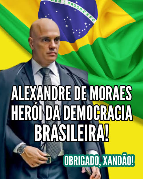 Alexandre de Moraes precisa do apoio de todos os Brasileiros.

Ele vem lutando sozinho contra essa quadrilha comandada pelo Bolsonaro e seus cúmplices.

Apoie <a href="/alexandre/">Alexandre de Moraes</a>, esse herói Brasileiro que livrou o Brasil de uma ditadura Bolsonarista, comentem aí, Parabéns Xandão ... 👏👇