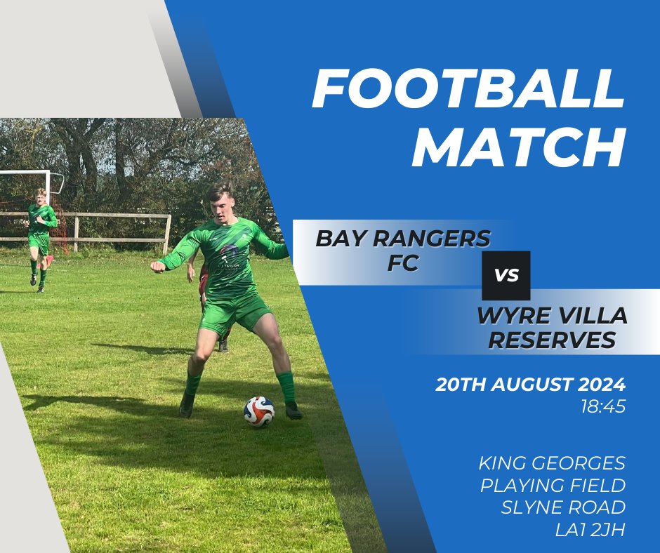 Tomorrow sees us go against Wyre villa reserves in our second game of the season kick off at 18:45 #upthebay