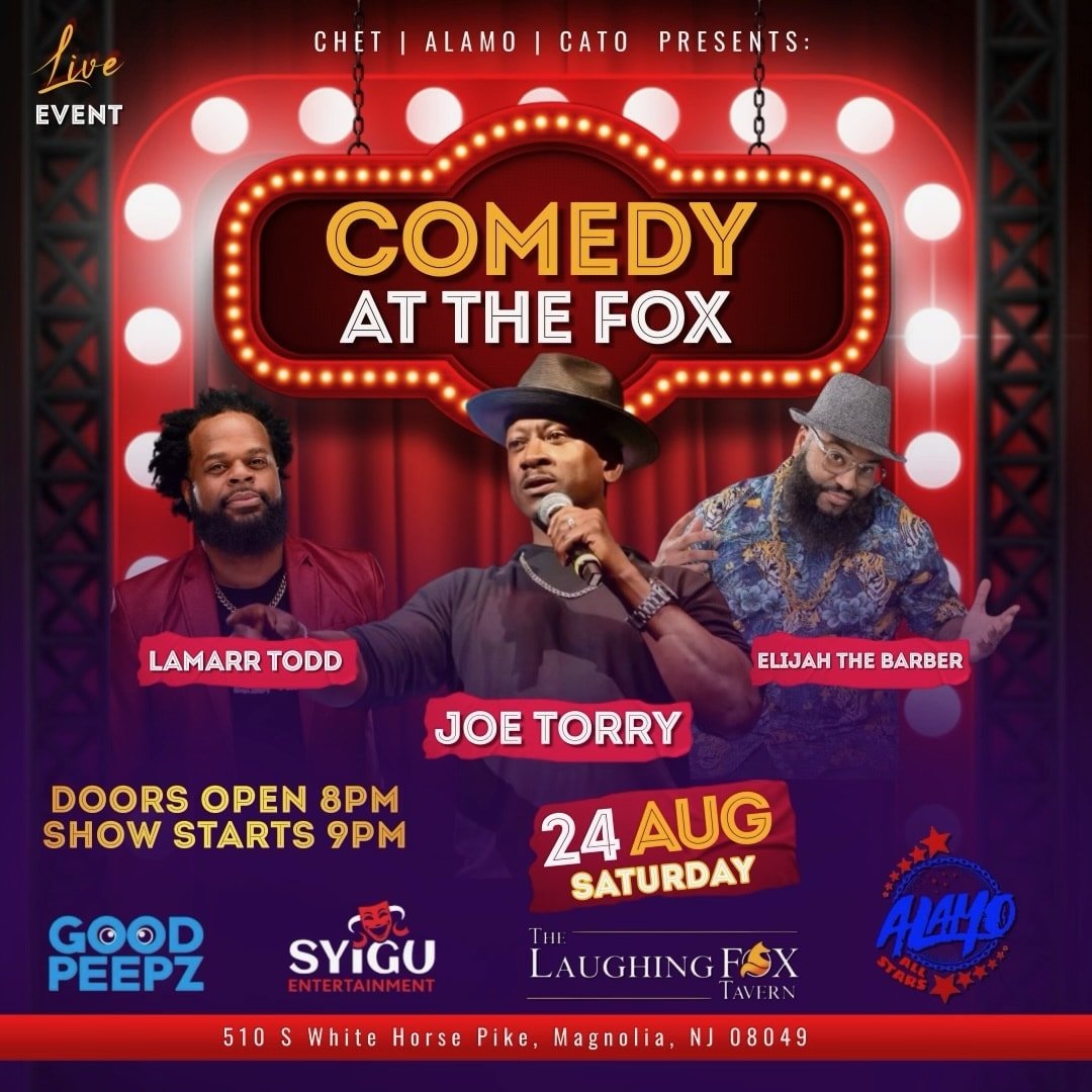 I will be opening up for <a href="/joetorry/">joe torry</a> Aug 24th at the laughing fox in magnolia NJ Get Your Tickets 

eventbrite.com/e/comedy-at-th…
