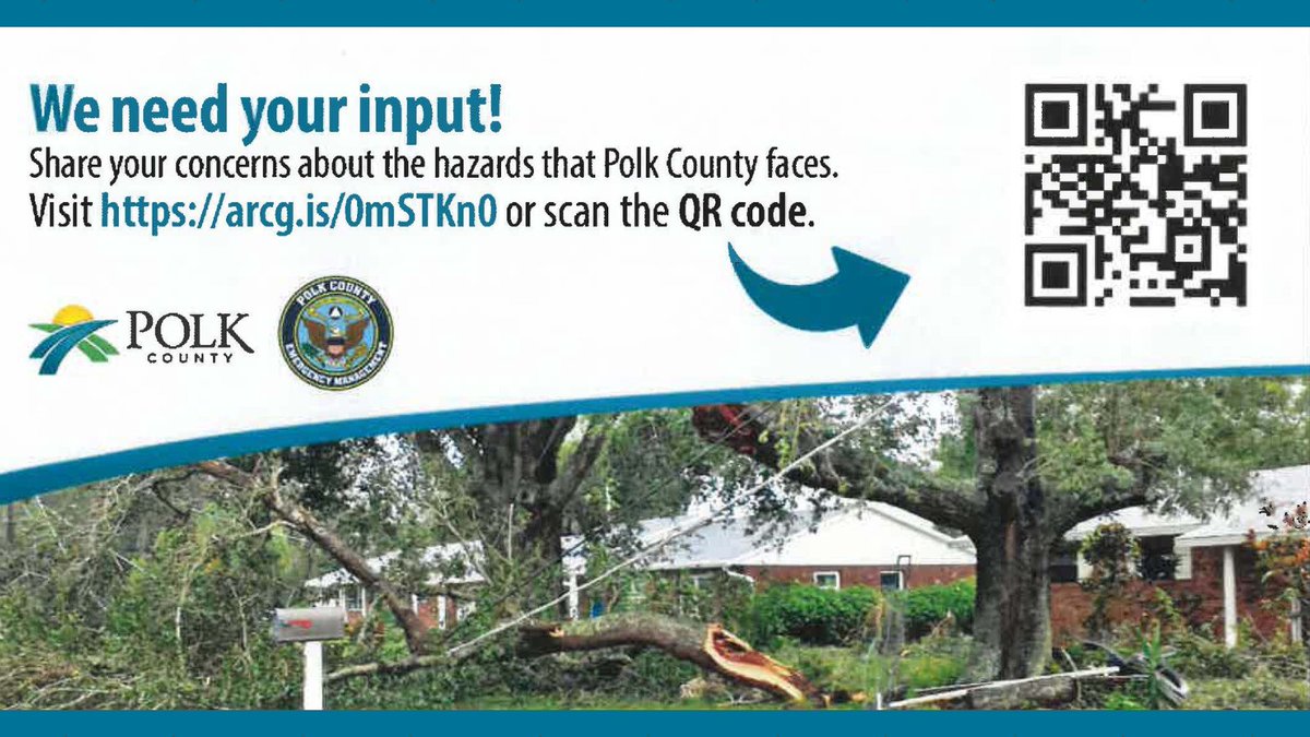 Polk County is looking for input from residents.

Submit Disaster &amp; Incident Photos:
Photos are needed from Polk disasters &amp; incidents dating back to 2020. Visit arcg.is/0HL1nP to submit.

Share concerns about hazards that Polk County faces:
Visit arcg.is/0mSTKn0
