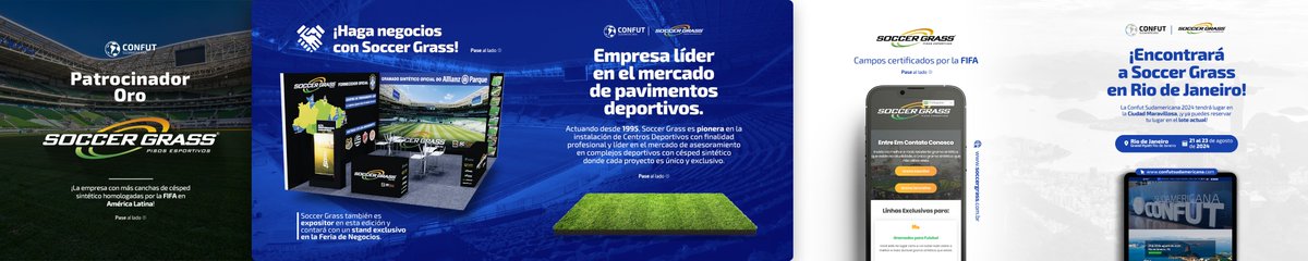🤝 Soccer Grass | Patrocinador de Oro

⚽Soccer Grass fue elegido por la CBF para desarrollar las canchas sintéticas de los Centros de Entrenamiento en todo Brasil, como parte del legado de la Copa Mundial de la FIFA.