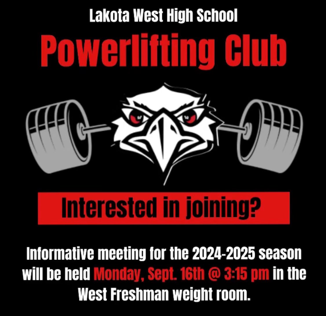 Hey Powerlifters! Complete this form to get more information about joining the club: bit.ly/46V34V2 <a href="/FirebirdTweets/">FirebirdTweets</a>