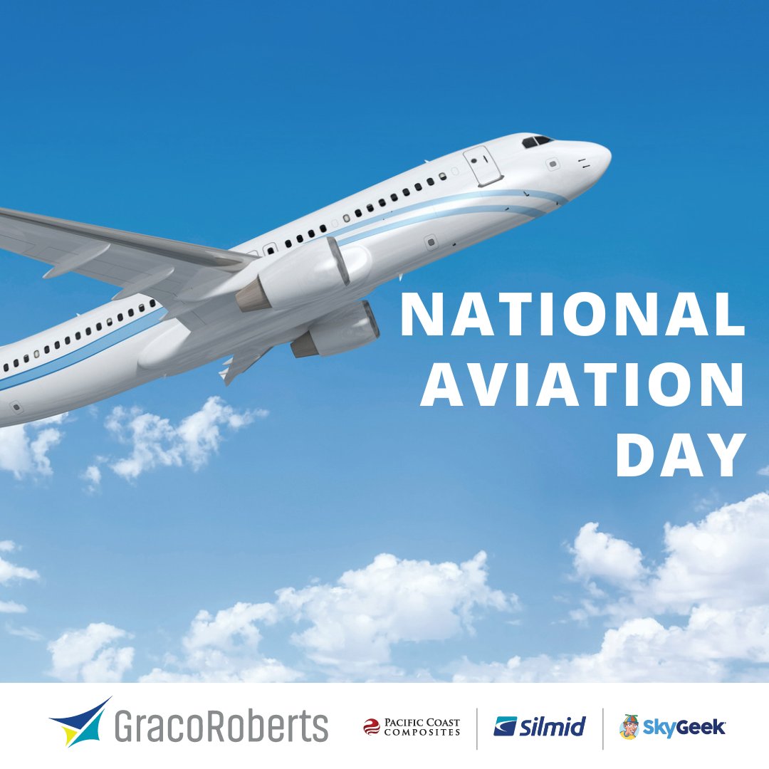 Happy #NationalAviationDay! ✈️ Today, the GracoRoberts family of companies celebrates the incredible achievements and advancements in aviation that have connected the world and made the skies our second home. 🛫🌍

Shop now: hubs.la/Q02LPnY60

#aviation #aerospace #flyhigh