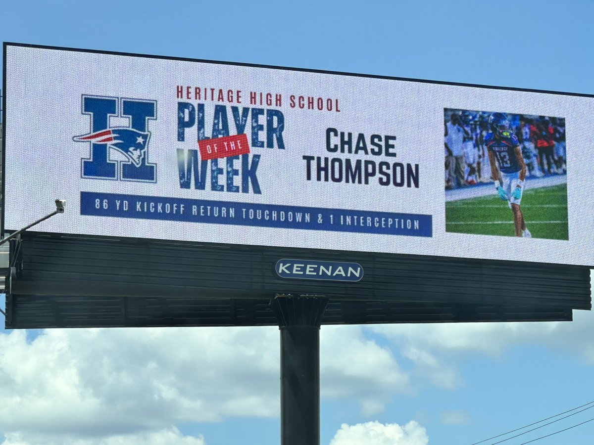 Congratulations to Chase Thompson on making player of week! #BPB