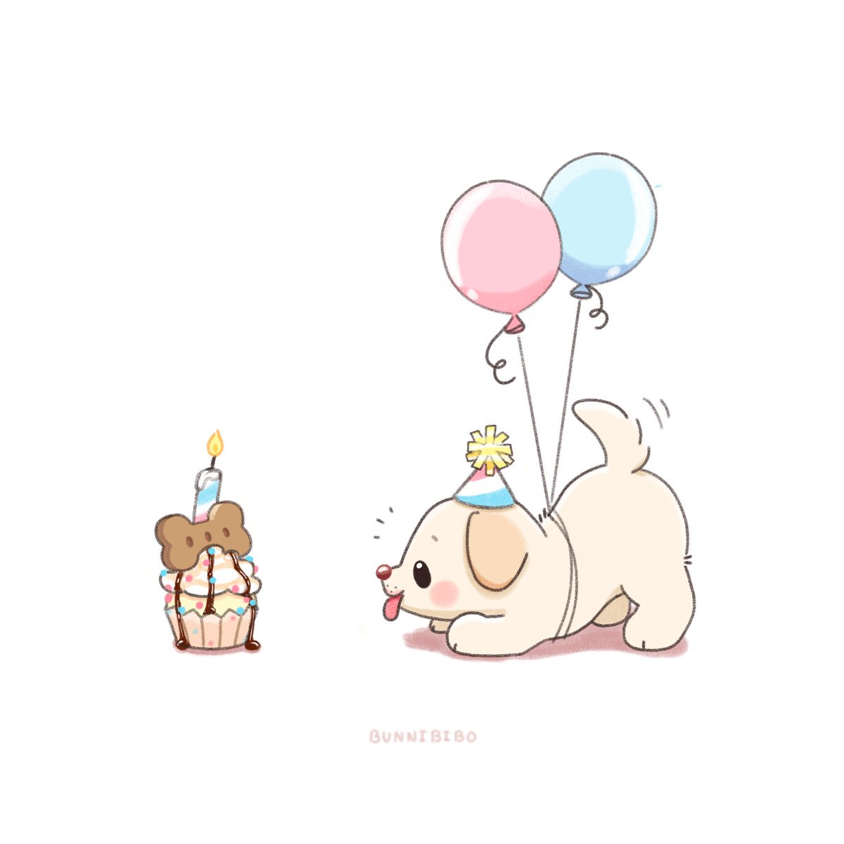 A pup excited for his cupcake!
#pets #dogs #art