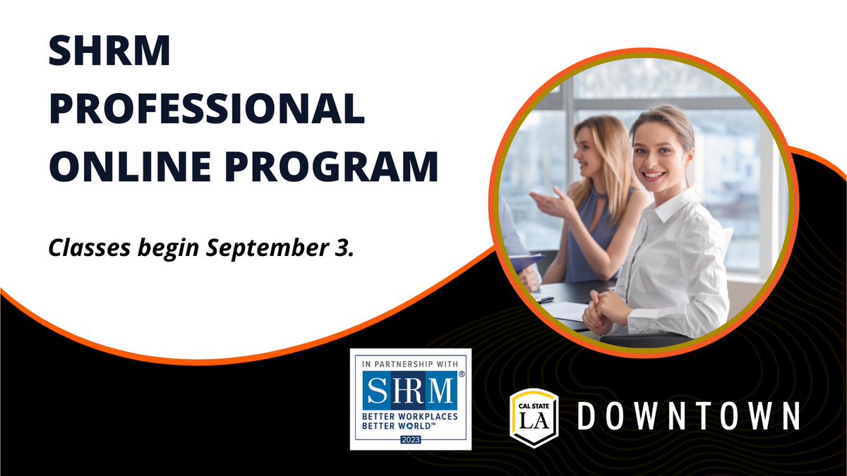 The SHRM Professional Online Program prepares individuals for both the SHRM-CP and SHRM-SCP exams, and is also for those who need recertification credits required by SHRM. CLASSES BEGIN SEPT. 3. Visit tinyurl.com/4ybcxy36