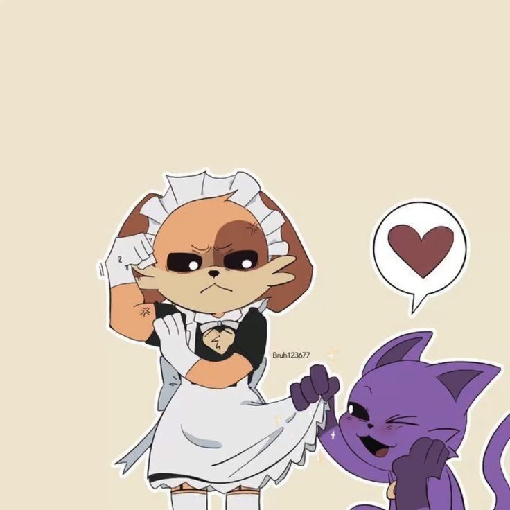 ☀️✨: Mmrrgghh...- Catnap... ¿Que carajos estás haciendo?💢

[-Dice el perro bastante molesto al ver al gato levantar su falda-]

🌙✨: Mjmjmjm..~ solo me estoy asegurando de que estés usado el uniforme completo...💕
[-dice el gato de forma algo pervertida revisado la falda-]