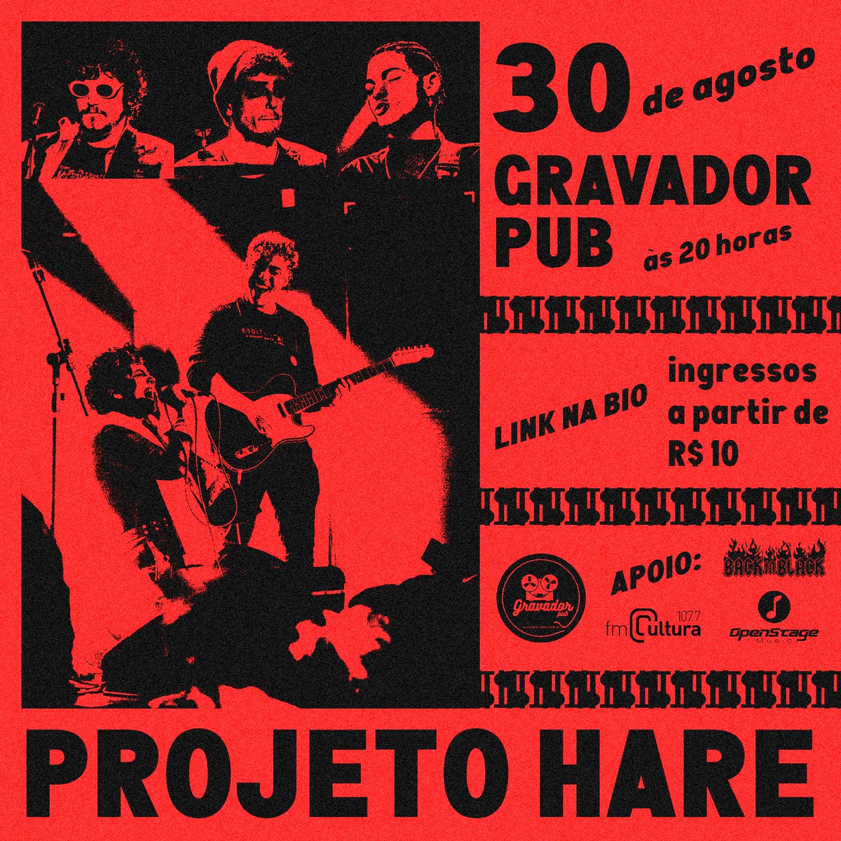 projetohare's tweet photo. VOLTAMOS!

VEM VER O ÚLTIMO SHOW COM A FORMAÇÃO COMPLETA ESSE ANO!

PROJETO HARE NO GRAVADOR PUB DIA 30! INGRESSO NO PRECINHO! VEM!!!!!!

https://t.co/9r2zR5mXh6 https://t.co/zkBawJzoj8