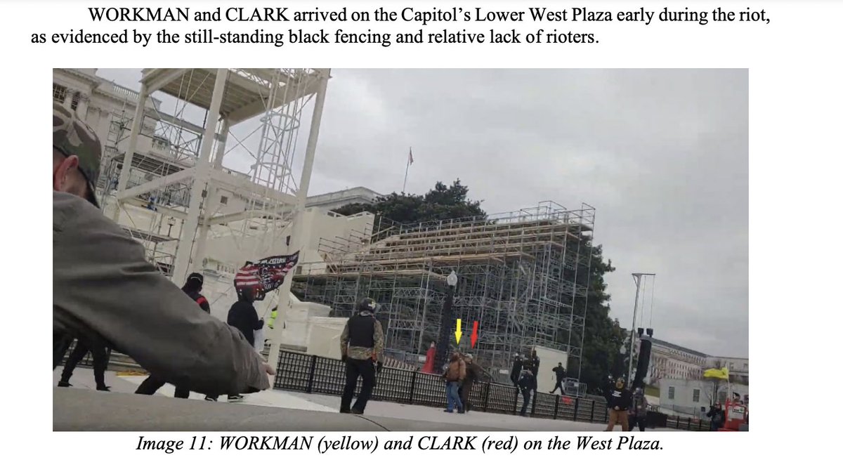 kyledcheney's tweet photo. JUST IN: Latest Jan. 6 defendants _ Don "The Pleb" Workman and John Clark IV, both retired marines, were among the earliest to arrive at police barricades around the Capitol. They tussled with police and helped remove barricades, prosecutors say.
https://t.co/PkQeDpmfqO https://t.co/yICVpTyYED