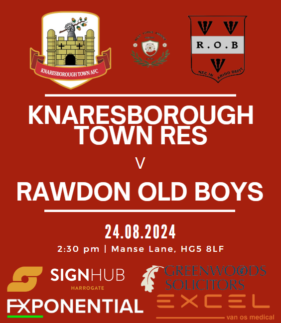 KnaresboroughFC's tweet photo. 𝗠𝗮𝘁𝗰𝗵𝗱𝗮𝘆!

This afternoon our reserves welcome @RawdonOB to Manse Lane

No first team game this afternoon. Would be fantastic to see plenty of Town fans at the game to support the lads. 

𝗘𝗻𝘁𝗿𝘆 𝗶𝘀 𝗙𝗥𝗘𝗘!

📍Manse Lane, HG5 8LF
🕒2:30PM

#StrongerTogether https://t.co/GcsWoPLOBe