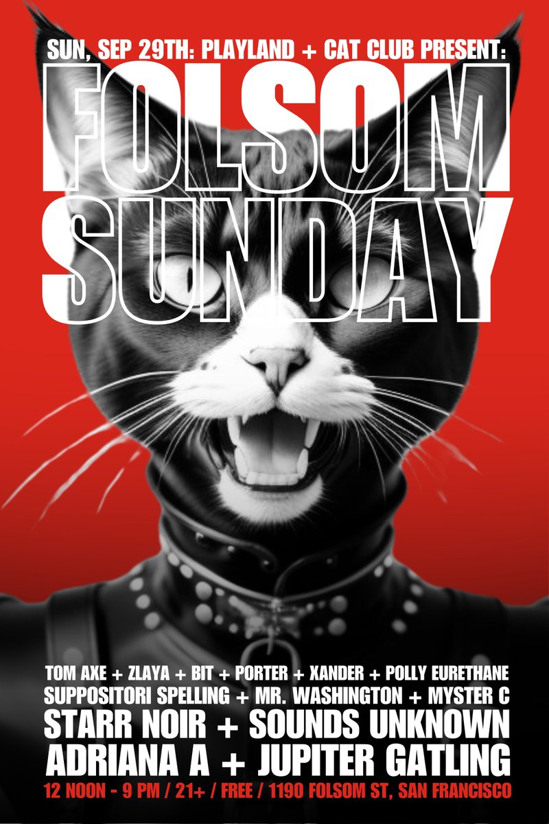#sfevents #wednesday #playlandsf #catclubsf #lgbtq🌈 #sanfrancisco #kinkcommunity #dungeonplay #folsom #alternativelifestyles #adultcontent #somasf #downtownsf #thingstodoinsf #bayarea