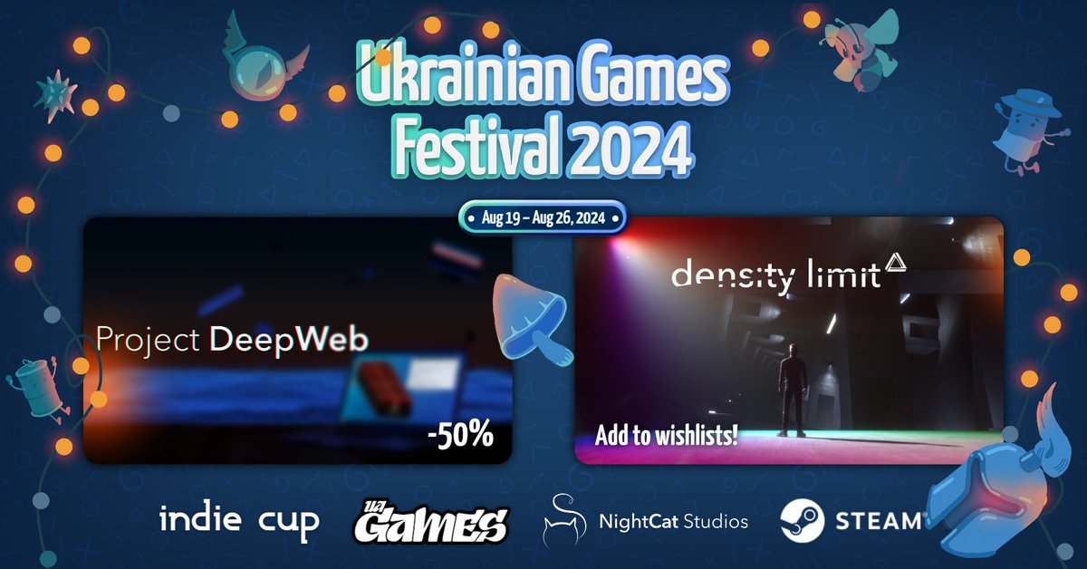 nightcatstudios's tweet photo. Hello, cossacks, long time no see.
#UkrainianGamesFestival is back on @Steam, provided by @UkrainianGames and @IndieCupHQ!
Grab what you can (#ProjectDeepWeb) and wishlist everything else (#DensityLimit)!

https://t.co/D4sbMWyupX

#festival #steam #indie https://t.co/2qqeqeY8dd