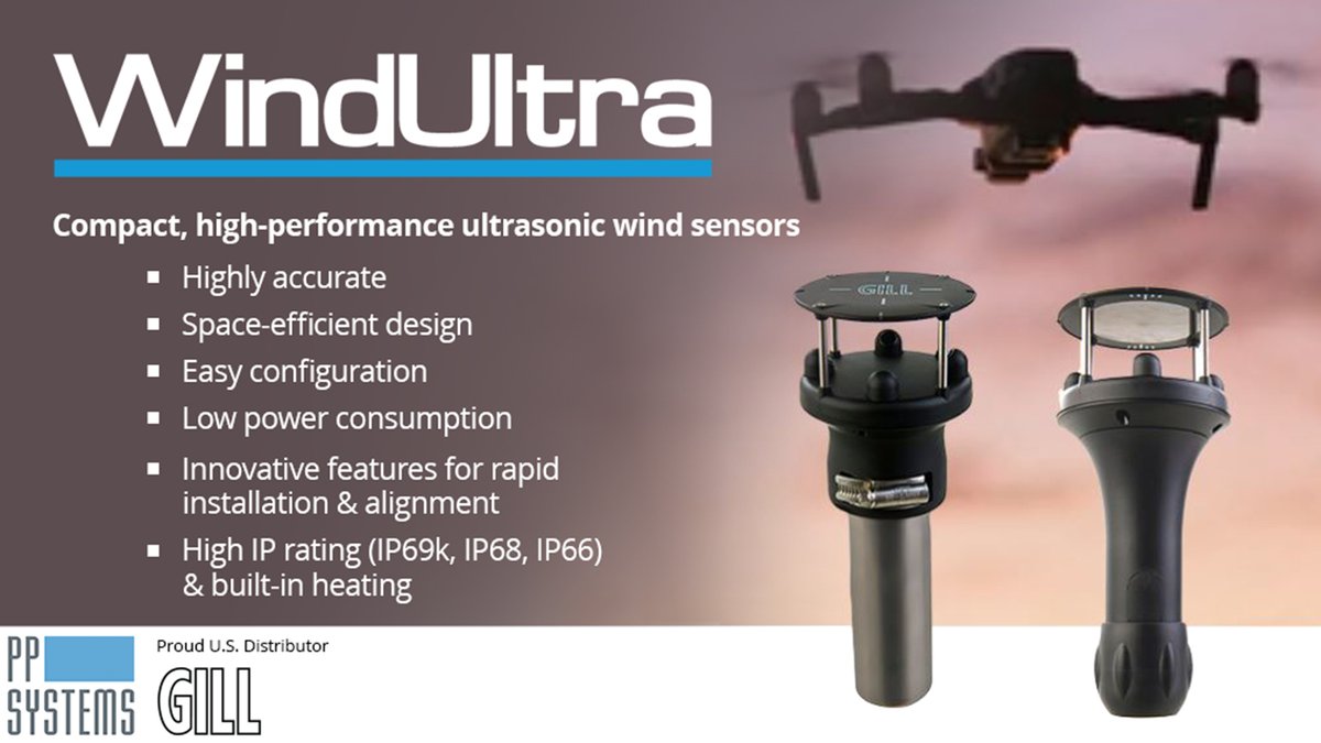 pp_systems's tweet image. Check out the next generation of compact, high-performance #ultrasonic anemometers: Ideal for difficult environments & restricted locations. Learn more! bit.ly/Wult #windsensor #meteorology @gillinstruments