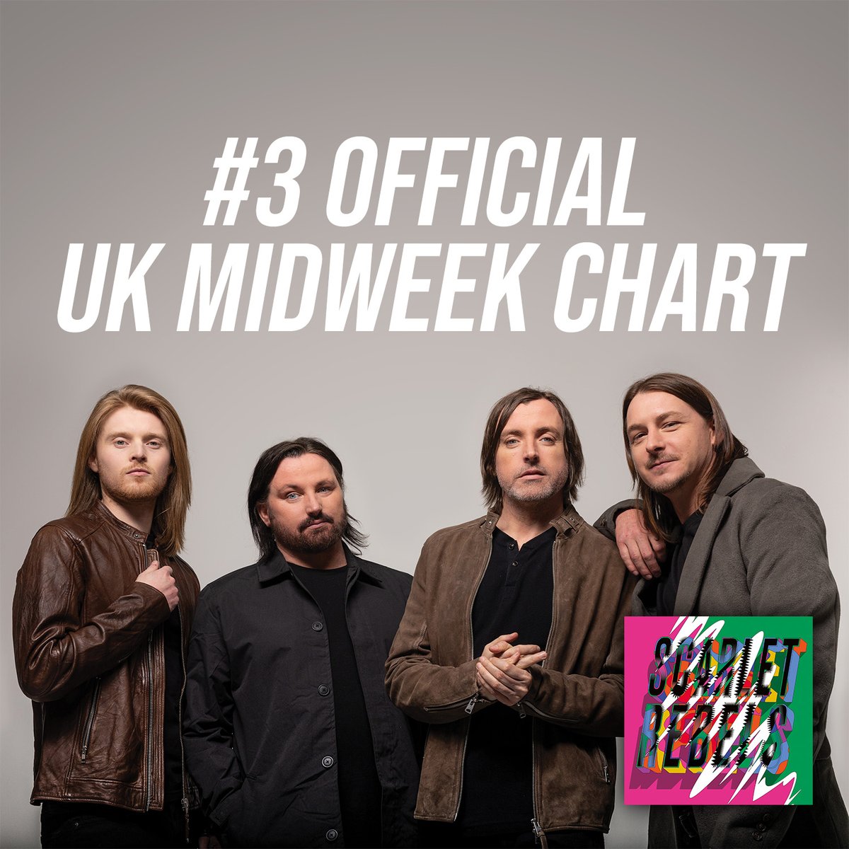 EaracheRecords's tweet photo. Thanks to you, @ScarletRebels are battling against mainstream titans this week!💪

They're currently sitting at #3 in the UK Top 40 midweek chart with their new album 'Where The Colours Meet'! 👏

Make sure they stay there for Friday's official chart! 
����👉https://t.co/FifWGElHXh https://t.co/niS7FFophX
