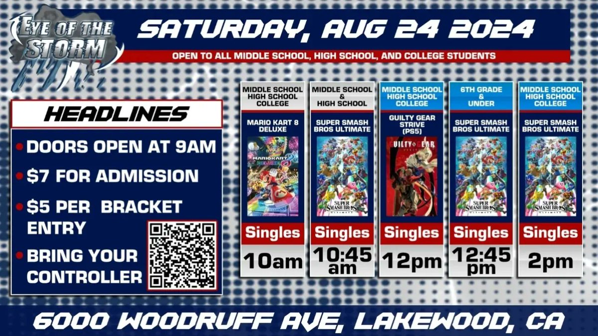 GamecrossingLLC (@gamecrossingllc) on Twitter photo We are back at it this weekend
start.gg/tournament/eye… We are back at it this weekend
start.gg/tournament/eye…