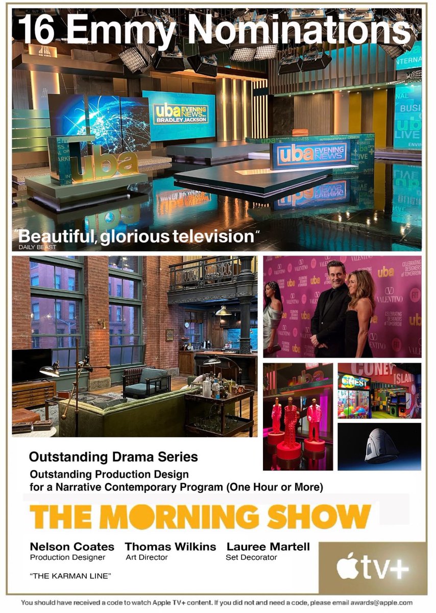 Nelson Coates (@nelsoncoates) on Twitter photo So Grateful and Excited to celebrate the many talented artisans and collaborators on The Morning Show Design Team! Thanks Television Academy!!
<a href="/TheEmmys/">The Emmys</a>
<a href="/TelevisionAcad/">Television Academy</a>
<a href="/PDesignUnited/">ProdDesignersUnited</a>
<a href="/ADG800/">Art Directors Guild</a>
<a href="/TheMorningShow/">The Morning Show</a> So Grateful and Excited to celebrate the many talented artisans and collaborators on The Morning Show Design Team! Thanks Television Academy!!
<a href="/TheEmmys/">The Emmys</a>
<a href="/TelevisionAcad/">Television Academy</a>
<a href="/PDesignUnited/">ProdDesignersUnited</a>
<a href="/ADG800/">Art Directors Guild</a>
<a href="/TheMorningShow/">The Morning Show</a>